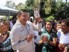 En la junta auxiliar Ignacio Zaragoza, el gobernador Alejandro Armenta, encabezó la Jornada Tejiendo Paz para fortalecer la comunidad