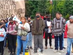 La organización 28 de octubre infiltrada en la manifestación de normalistas de Teteles, en donde además de quemar camiones, secuestraron a choferes.